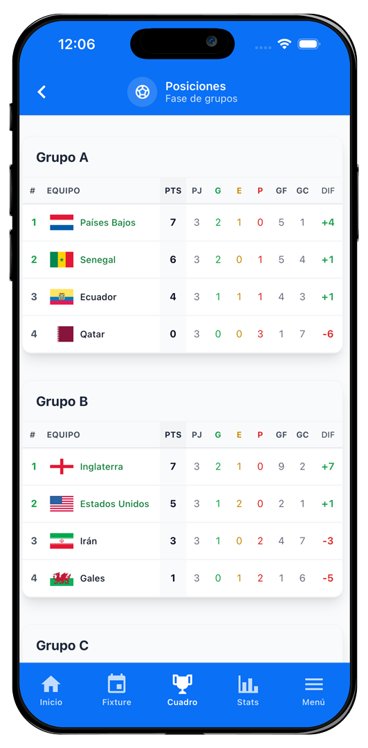 APP del jugador de TorneoClick